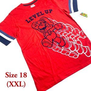 Nintendo Super Mario Boys Short Sleeve T-Shirt Size 18 (XXL)